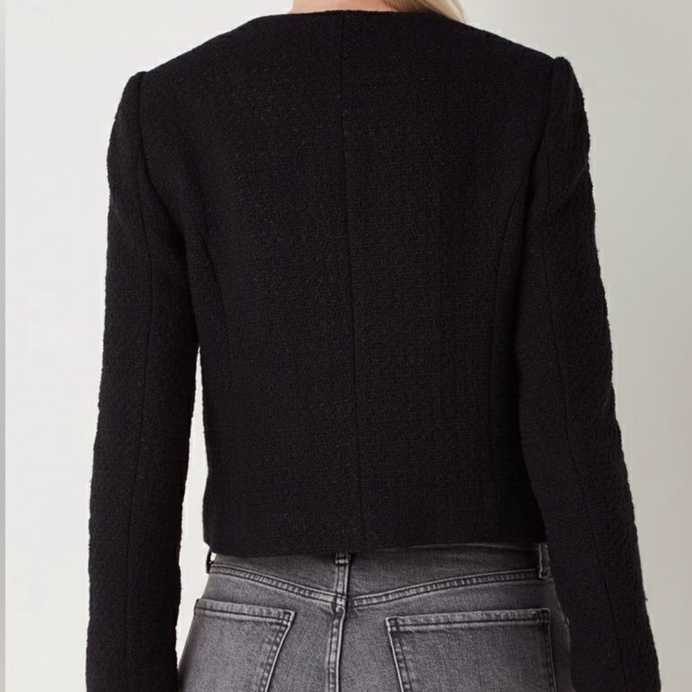 Mango Black Tweed Jacket with Gold Buttons - Picture 4 of 5